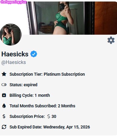 Haesicks / leaked private content
